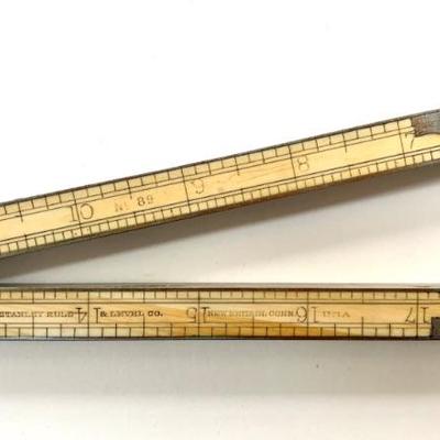 Stanley Rule & Level Co., No. 89, bone and German silver, 24 inch folding rule