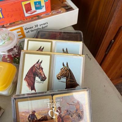 Playing cards horses 