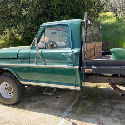 67 ford F100 
4x4 
4 speed trans mission 
Flat bed ranch truck 
Will be taking offers starting at $5,000 