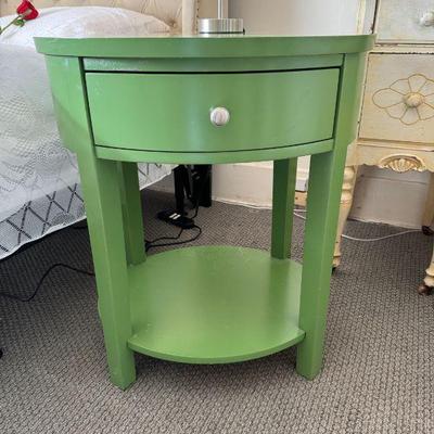 Green end table set of 2