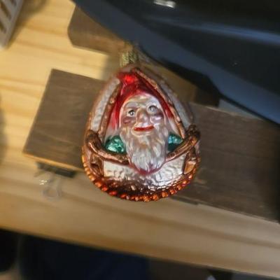 Vintage German blown glass Santa