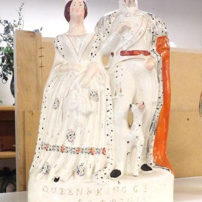 King and Queen of Sardinia with Dalmatian Staffordshire