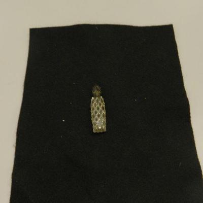 Silver and glass perfume jar