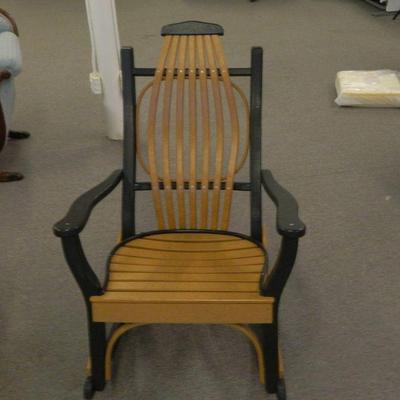 Amish composite wood rocker with stainless steel fasteners