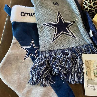 Dallas Cowboy scarf and stocking