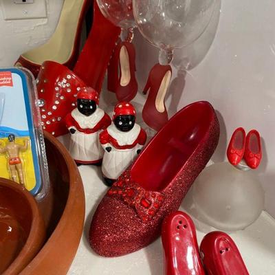 Huge Collection of Red Ruby Slippers all around the house