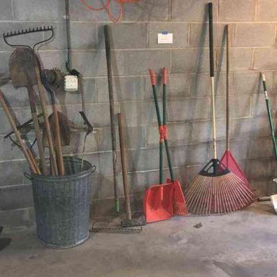 Lot 125-G: Garage Mystery Lot

Features: 
â€¢	Various yard tools, wheelbarrow, squeegees, rakes, weed trimmers and more. Please see...
