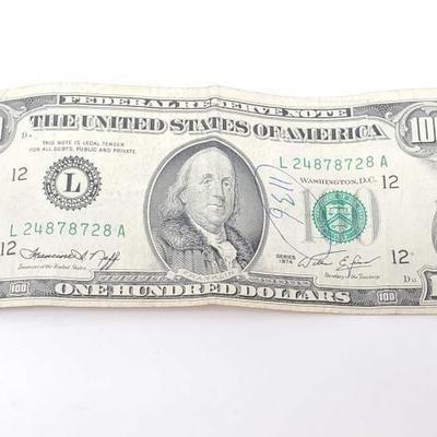 #1504 â€¢ 1974 Series $100 Banknote
