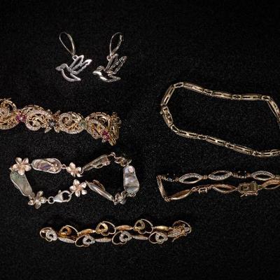 Silver Bracelets and Earrings