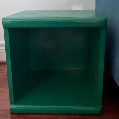 Pair of green bookcases MCM