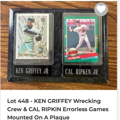 Baseball Cards Ken Griffey Carl Ripken