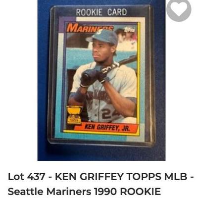 Ken Griffey Topps Baseball Card