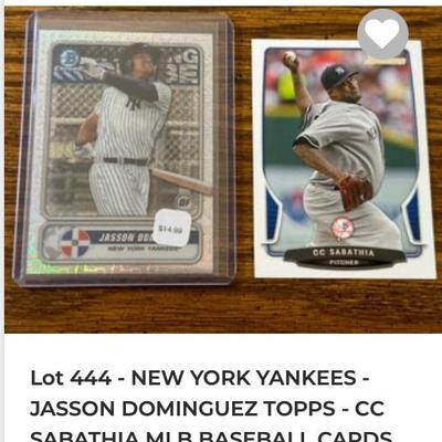 New York Yankees Topps Baseball Cards