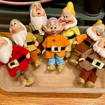 Vintage Disney 7 Dwarves vinyl figures
