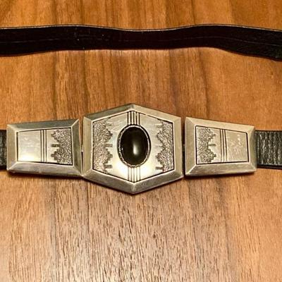Native American sterling belt
