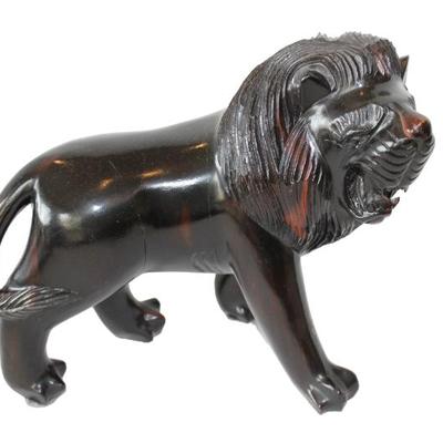 Hand Carved Wooden Lion