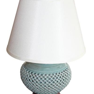 Celadon Reticulated Base Lamp 