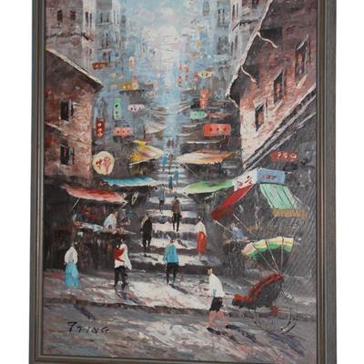 Oil Painting of Vintage Hong Kong