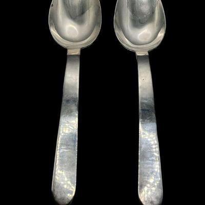 Two E. RAMIREZ Sterling Silver Serving Spoons
