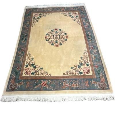 Room Size Chinese Medallion Silk Rug
