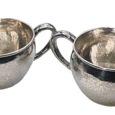 Hand Wrought Sterling Silver Sugar and Creamer Set
