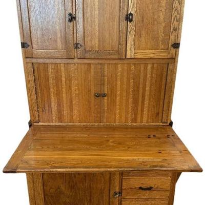 Antique Oak Hoosier Cabinet
