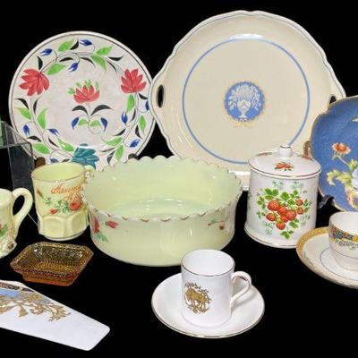 Collection Vintage Custard Glass, Floral Servingware, LIMOGES, NIPPON, ROSENTHAL
