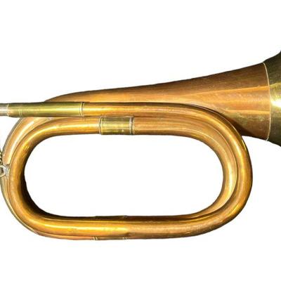 Civil War Copper, Brass Bugle Horn, Austin Estate
