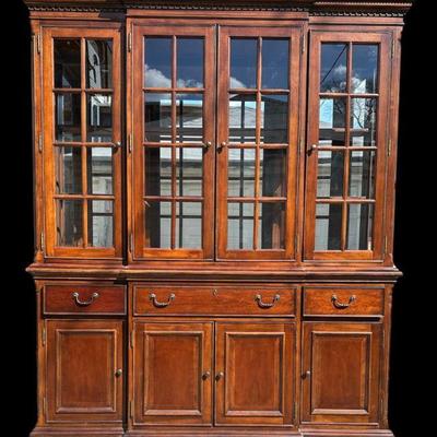 Traditional Modern Mahogany China Cabinet
