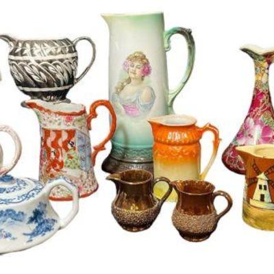 Large Collection 1800-1900's Pitchers
