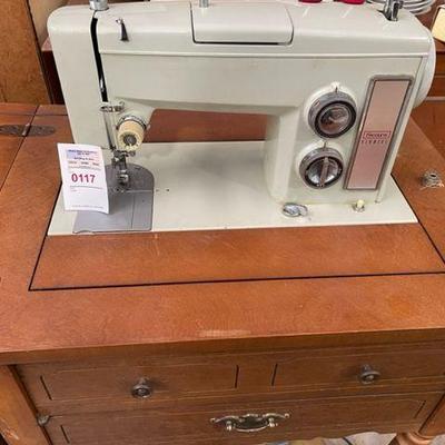sewing machine and cabinet