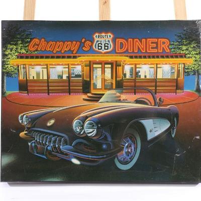 Lighted Chappy's Diner Wall Art