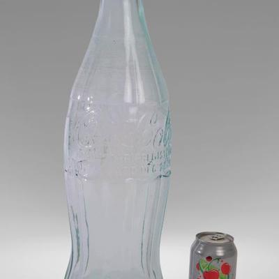 1923 large glass advertising Coca-Cola Bottle