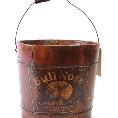 Antique Bull Nose Chocolate Bucket