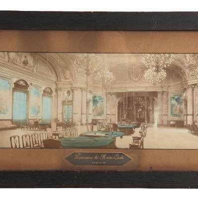 Antique Chromolithograph of Monte-Carlo Casino in original frame