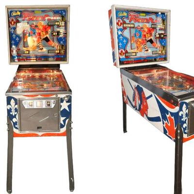 Vtg Bally Pinball Machine: Bobby Orr Power Play- completely working!