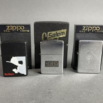 Lot 430 | Vintage 90s Zippo Marlboro & Salem Lighters