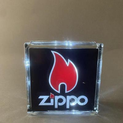 Lot 36 | Zippo Glass Block Light