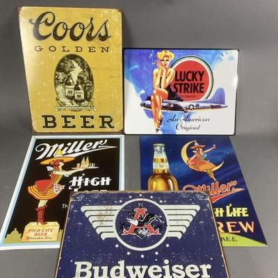 Lot 206 | Budweiser, Coors & More Tin Signs