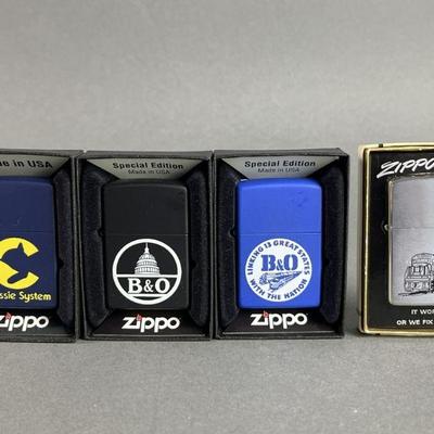 Lot 432 | Railroad Branded Zippo Lighters