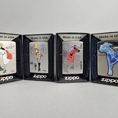 Lot 529 | Zippo Vintage Windy Graphic Lighters
