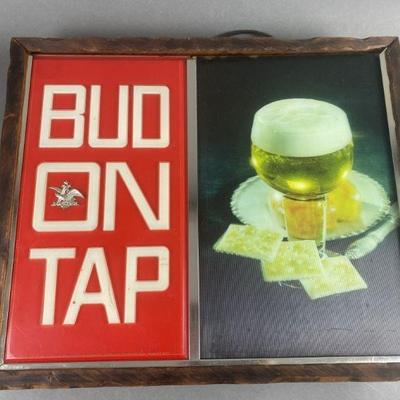 Lot 232 | Vintage 3D Bud On Top Light Up Sign