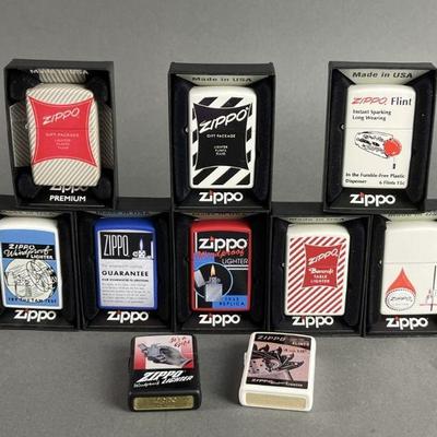 Lot 399 | 10 Vintage Logo Zippo Lighters