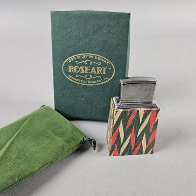 Lot 84 | Vintage Zippo Roseart Inlaid Wood Table Lighter