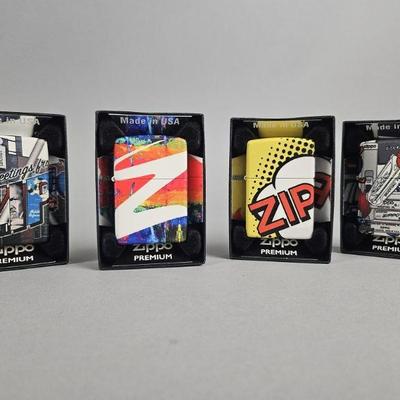 Lot 484 | 4 Zippo Premium Graphic Lighters