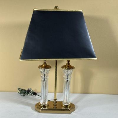 TABLETOP LAMP | Crescent Brass Tabletop Lamp. - l. 12 x h. 24 in

