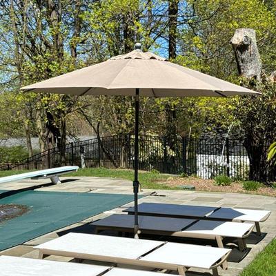 FREE-STANDING PATIO UMBRELLA | “Pro Shade” patio umbrella. - h. 100 x dia. 114 in (Approx.)

