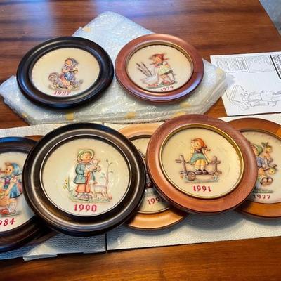 100 Hummels! These relief plates are framed and in perfect condition! 1970's-80's & 90's!