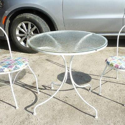 wrought iron table/chair set