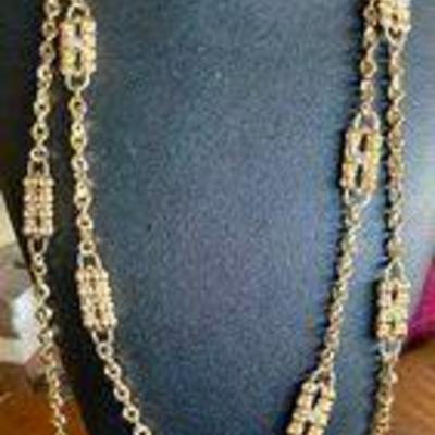 Camrose & Cross Double Strand Gold Tone Necklace 